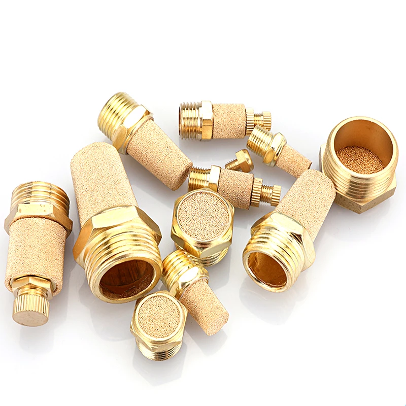 Пневматический латунный для глушителя выхлопного звука BSL M5 1/8 &quot1/4" 3/8 &quot1/2"