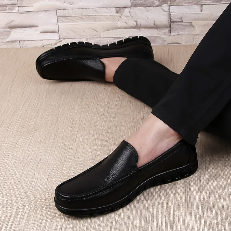 Обувь из натуральной кожи на каждый день без застежки Элитный бренд Лоферы тренд