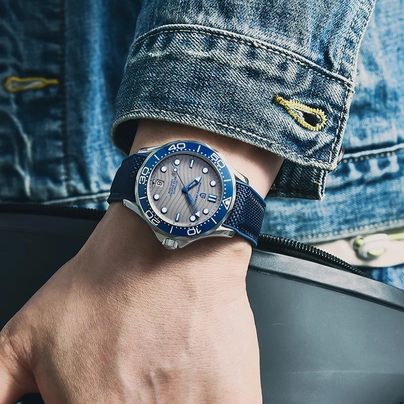 PAGANI DESIGN Дайвинг Для мужчин часы от топ бренда LuxuryWatch 100 м Водонепроницаемый