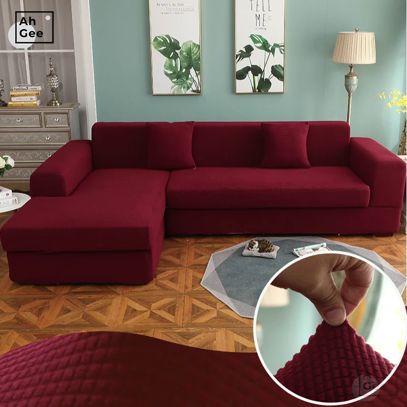 

Plaids And Covers Living Room Furniture Upholstery Fabrics Couch Covers For Sofas Solid Color Sofa Cushion Cover