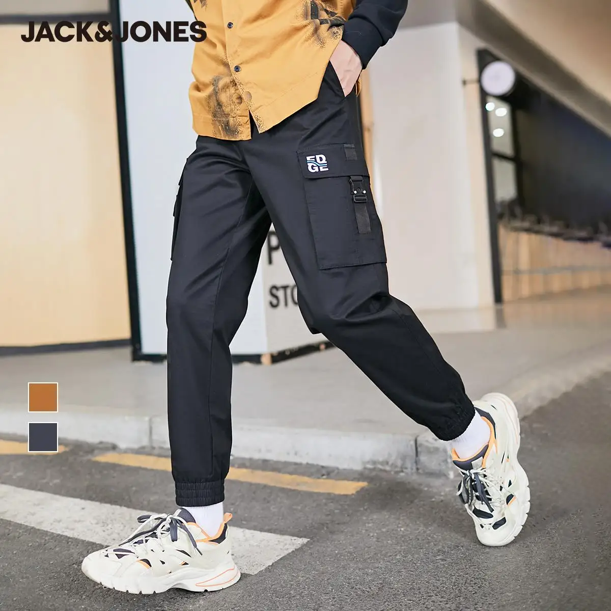 Брюки-карго JackJones YKK на молнии с большими карманами уличная одежда 220314120 | Мужская