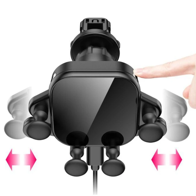 Беспроводное Автомобильное зарядное устройство 15 Вт автомобильное зажимное Qi