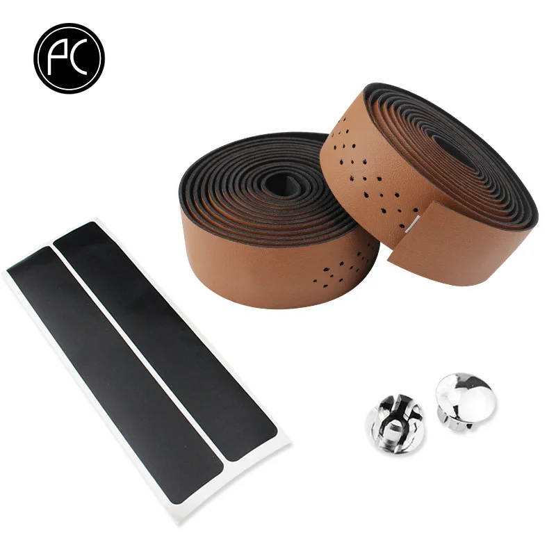 

Bicycle Handlebar Tape Road Bike PU Leather Perforated Belt Breathable Soft Bike Handlebar Tape MTB Fixed Gear Belt