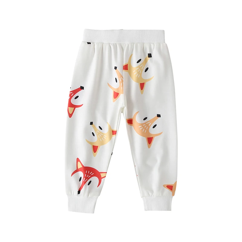 PantsWhite Babyinstar/Новая Модная стильная одежда для маленьких девочек Осенняя детская одежда с принтом лисы топ с длинными рукавами+ штаны - Цвет: PantsWhite