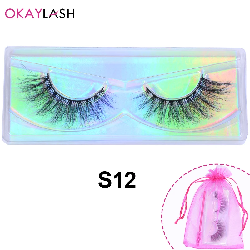 Накладные ресницы OKAYLASH из искусственной норки пушистые натуральные 3d-ресницы