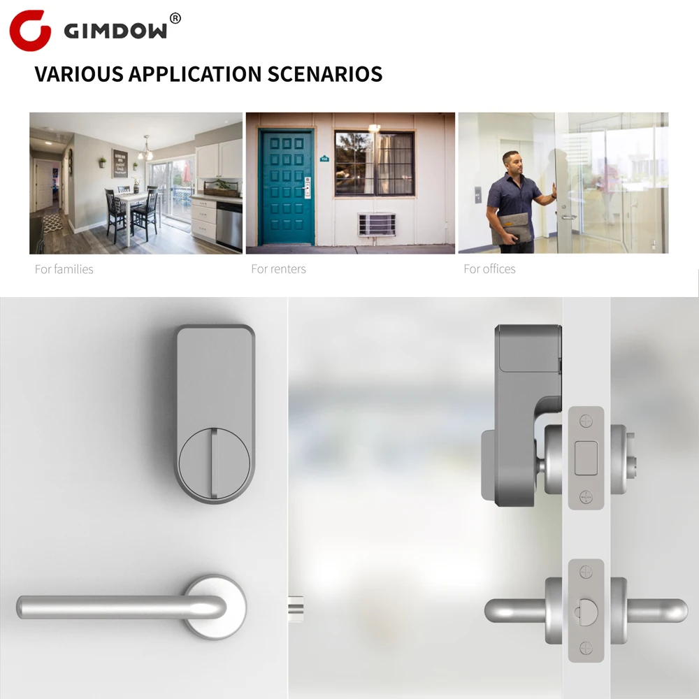 Смарт-дверь GIMDOW с Bluetooth-совместимым шлюзом TUYA паролем для электрической квартиры