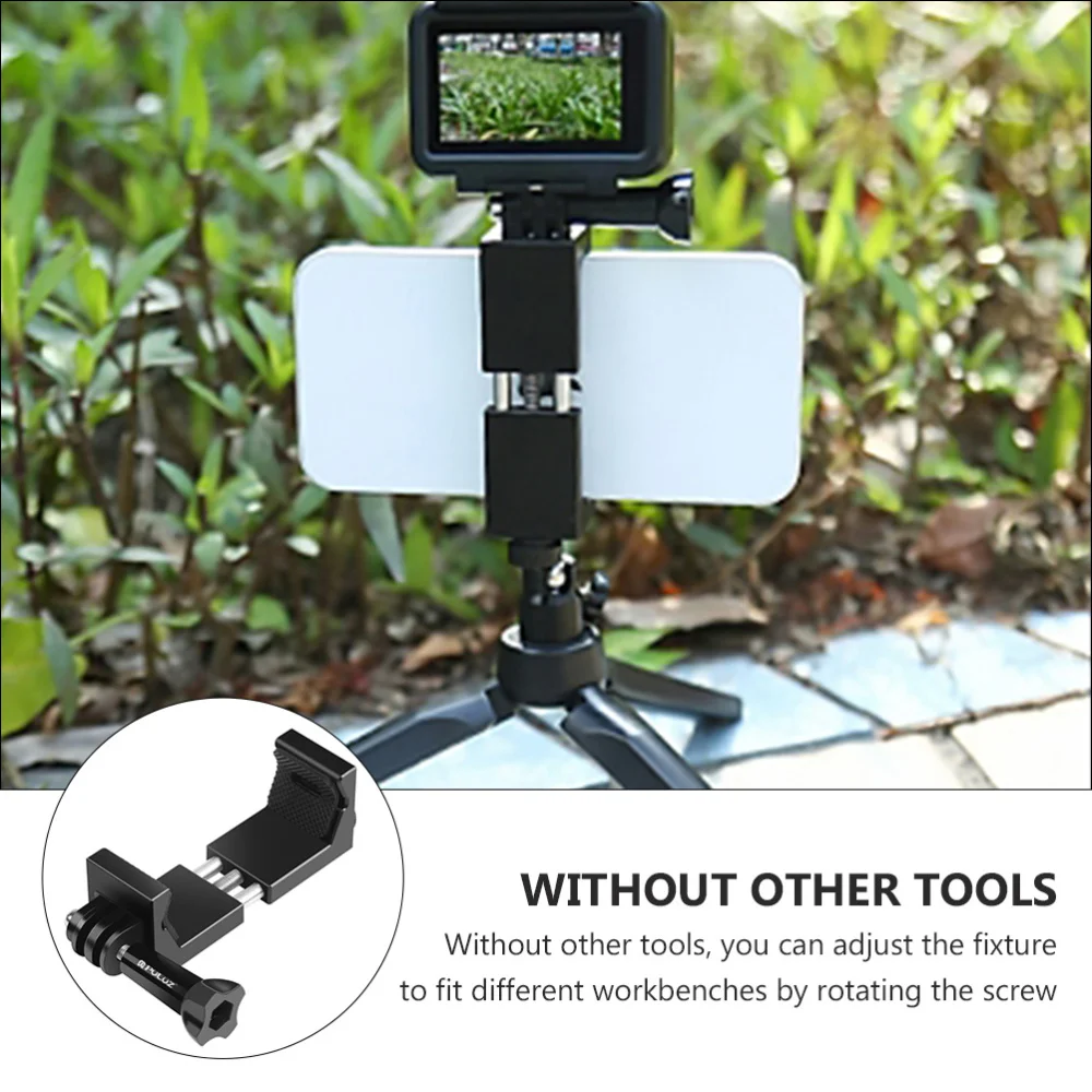 

1/4 Inch Tripod Phone Mount Adapter Aluminum Alloy Adjustable Smartphone Holder