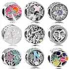 Летнее веселье забудьте о мне, не океанская жизнь, тропический фламинго, семейное дерево, бусина подходит для браслета Пандоры, искусственное серебряное очаровательное ювелирное изделие