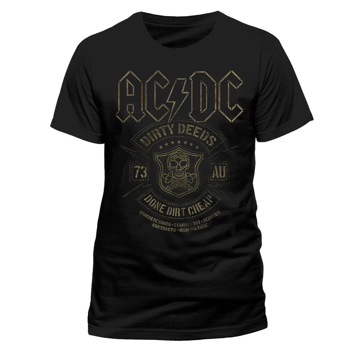 Acdc официальный Dirty deades Done дешево рок футболка в стиле хеви метал Футболка мужская
