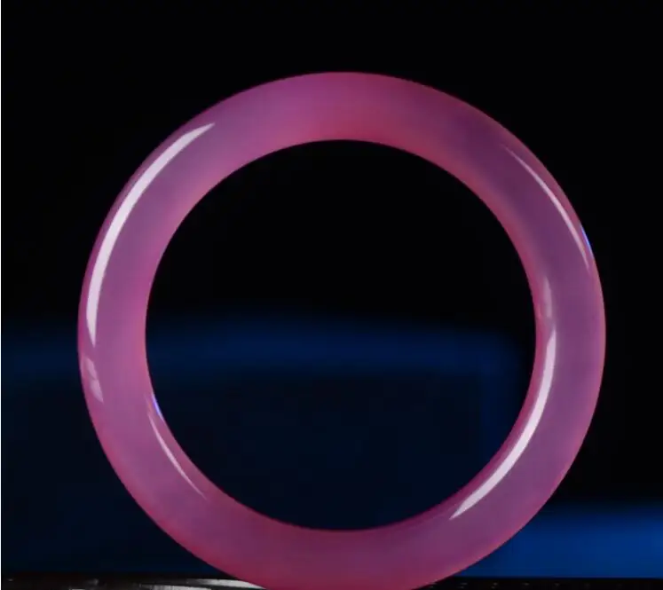 Изысканные ювелирные изделия чистый натуральный халцедон Розовая широкая