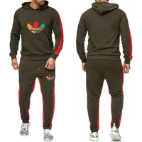 2021 new mens football sets hoodiepants two pieces casual tracksuit male sportswear gym brand clothing sweat suit