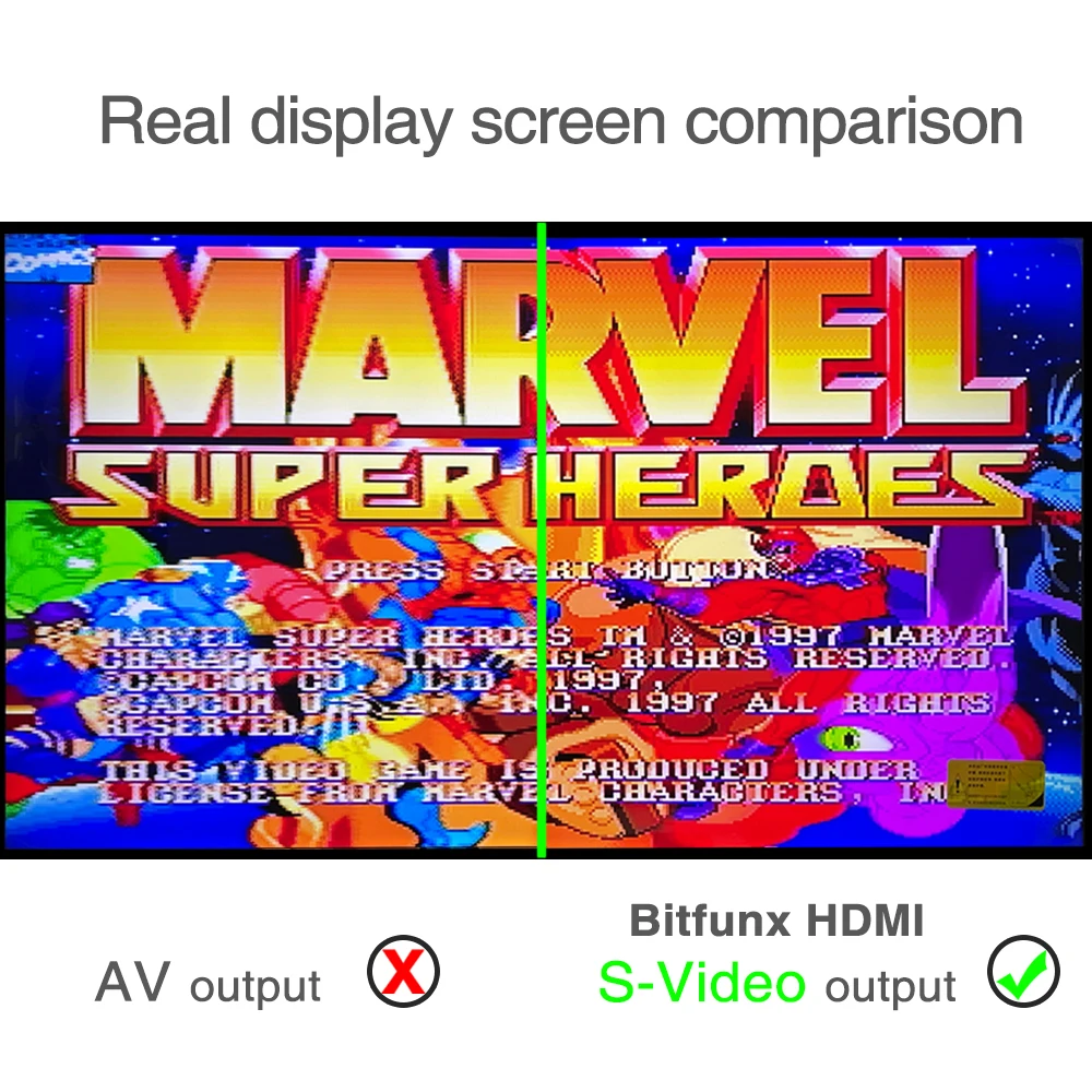 Преобразователь Bitfunx HDMI для SEGA Saturn SS 1080p Upscaler 4:3/16:9 переключатель соотношения