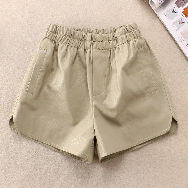 

New casual loose hot pants in the waist female three-point shorts yoga sports fitness wide-leg pants Black