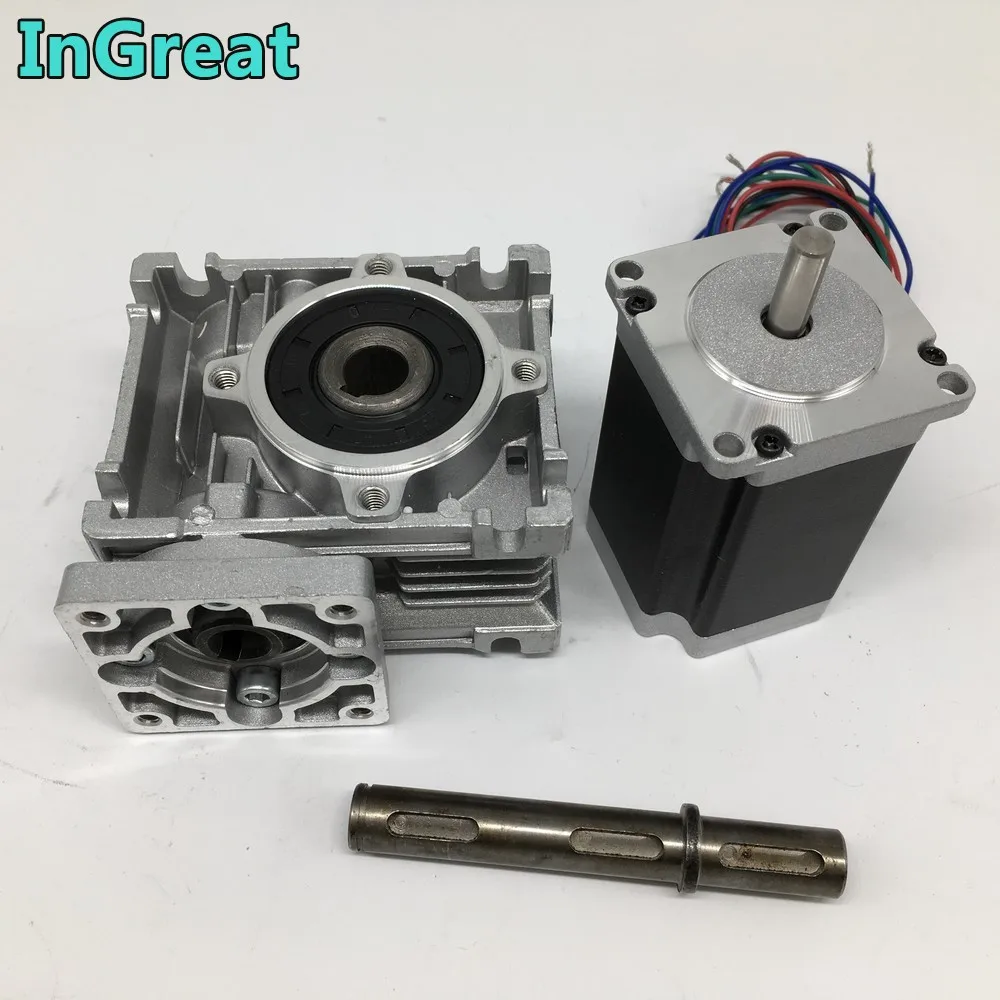 5:1 Nema34 шаговый двигатель с червячной коробкой передач RV040 редуктор скорости 18 мм