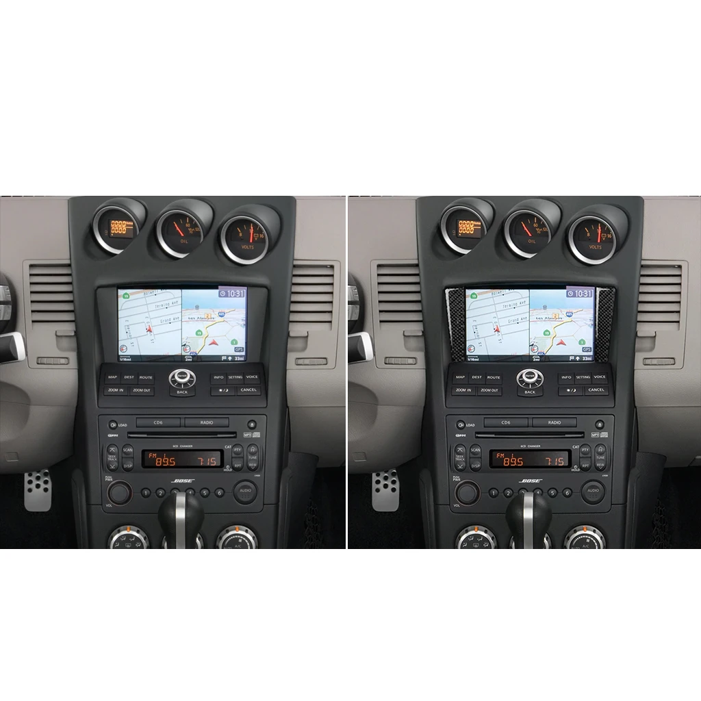 

Carbon fiber Navigation Sticker Center Console 3Pcs Auto Cover Interior