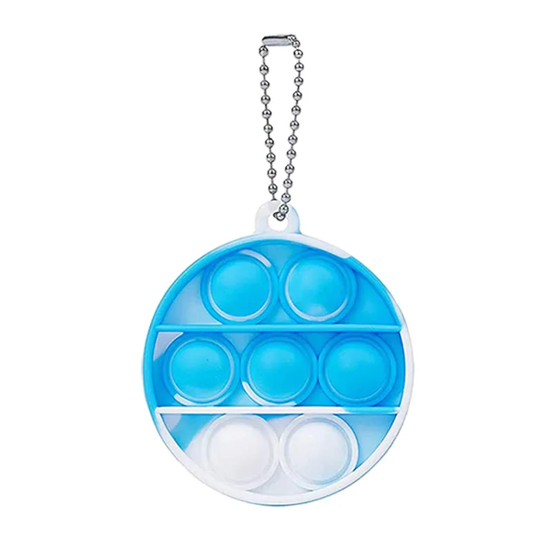 

Fidget Sensory Toy Mini Push Bubble Figet Simple Dimple Toys Keychains Ring Anti-stress Board Autism Educational Toys