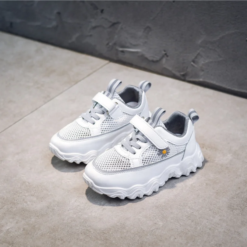 Детская обувь для девочек детские теннисные Спортивные кроссовки бега белые