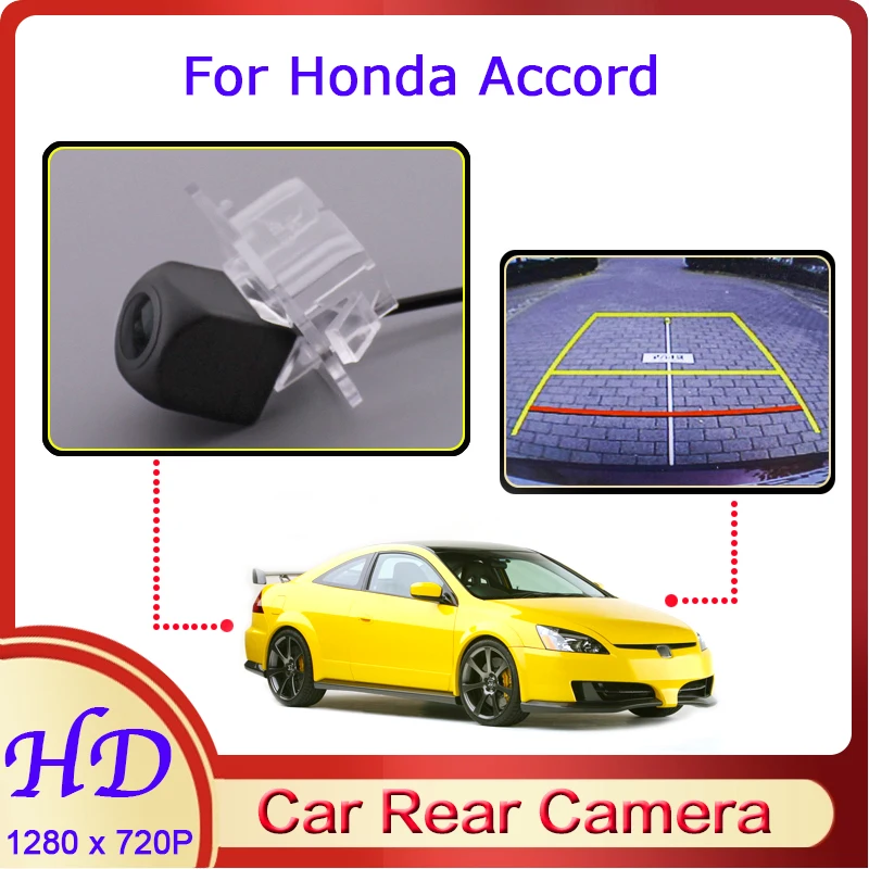 

Автомобильная камера заднего вида «рыбий глаз» для Honda Accord 7 2002 ~ 2007, HD Водонепроницаемая специализированная камера заднего вида с функцией н...