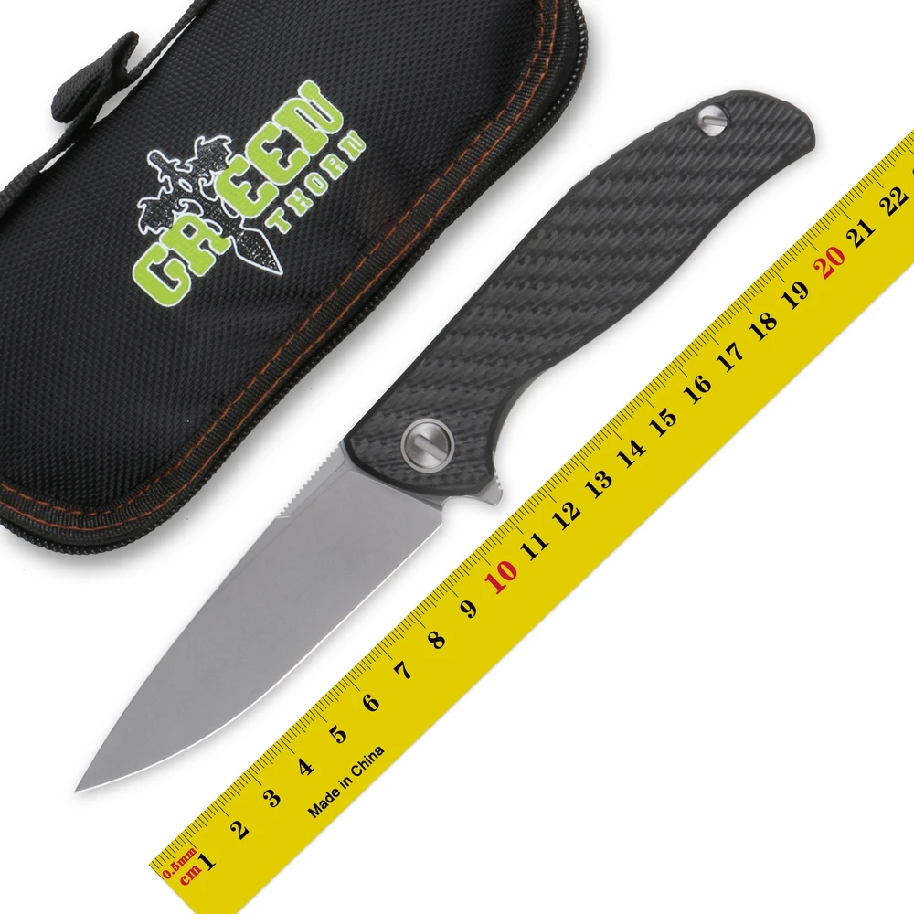Складной нож Green Thorn Hati Flipper лезвие из CPM-D2 стали материал углеродного волокна +