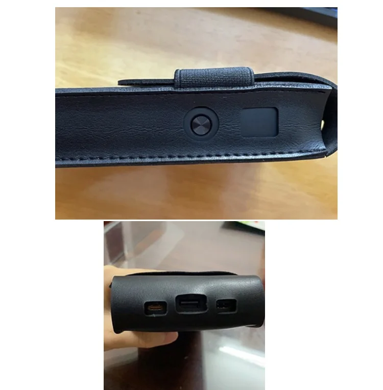 QB826 Полный прямой кожаный чехол в стиле ретро для внешнего аккумулятора ZMI Purple MI 20