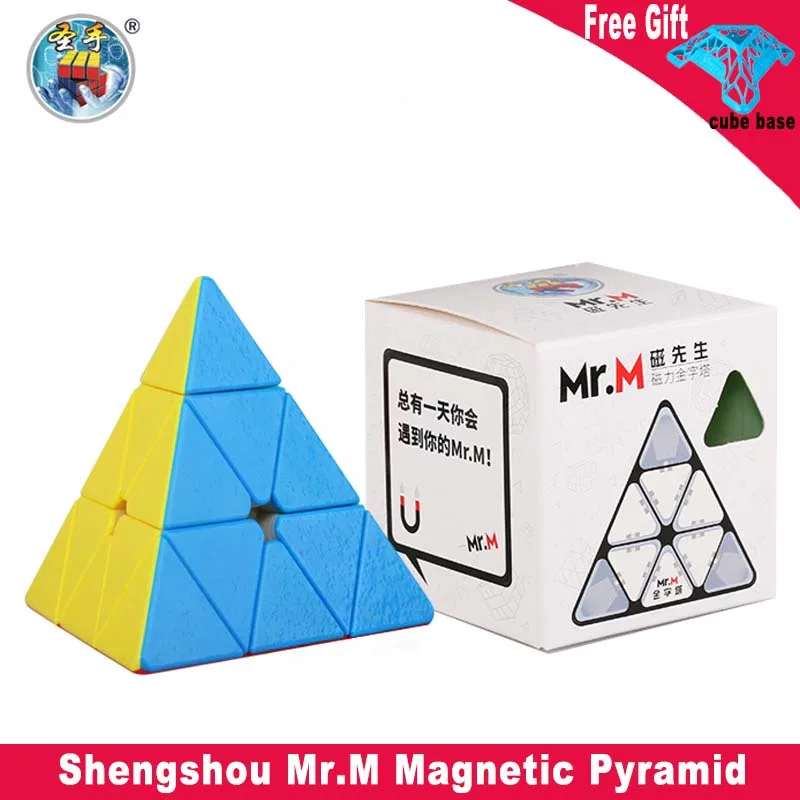 

Shengshou Mr.M 3x3 Magnetic Pyramid Magic Cube Sengso Speed Cube Stickerless 3x3x3 Educational Toys For Children Cubo magico