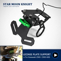 motorcycle accessories license plate frame mount holder bracket with light led for kawasaki z900 z 900 abs 2017 2018 2019 2020