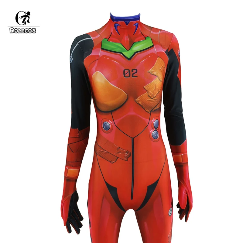 ROLECOS Asuka Langley Soryu) Косплэй Костюм Косплей Аниме ЕВА АСУКА сексуальное боди костюм