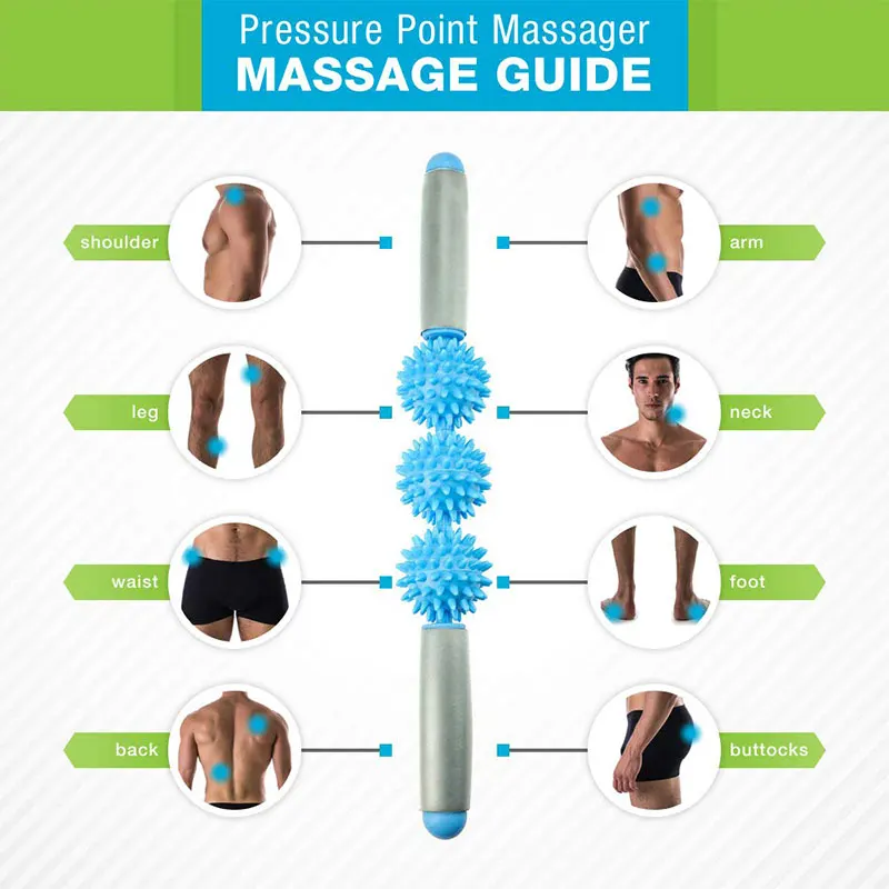 3 Ponto Bola Espetado Massagem Muscular Rolo Ежик целлюлит Emagrecimento Corpo Inteiro rexar Pernas Cintura portаteis | Спорт и