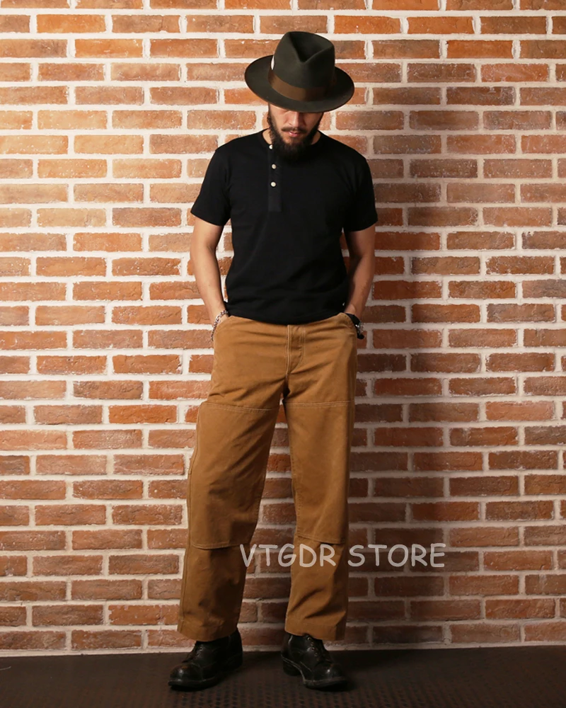 Мужская рубашка на пуговицах Bronson винтажная приталенная 1910s|Мужские футболки| |