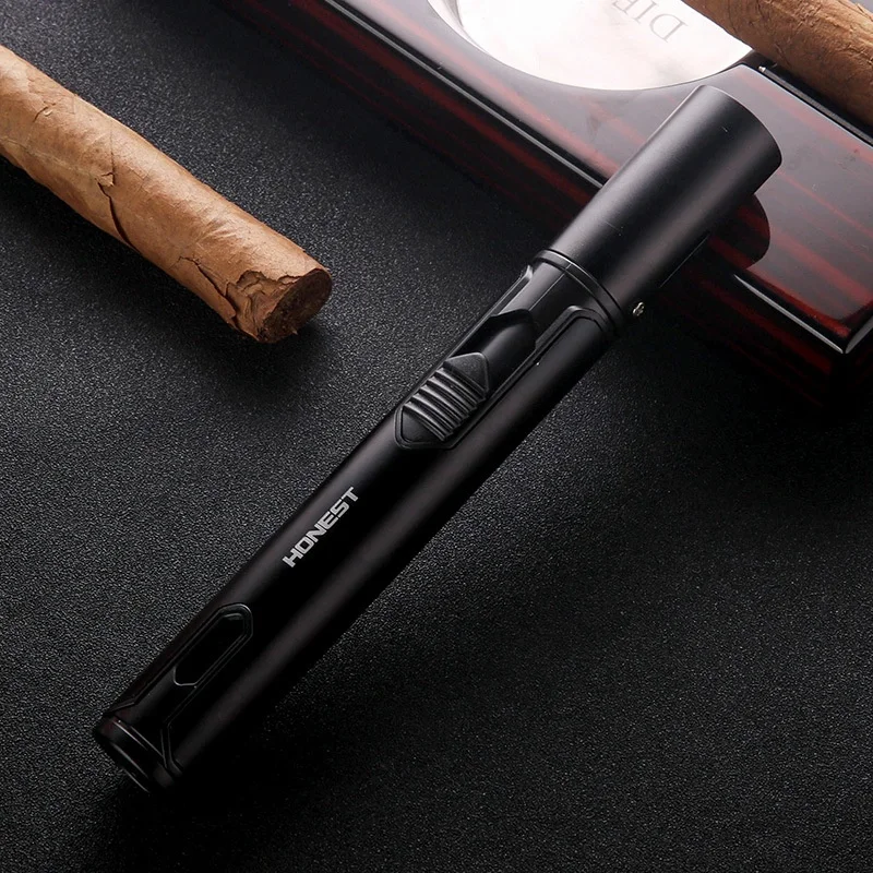 

Metal Jet Torch Lighter Windproof Gas Lighters Smoking Cigar Butane Lighters Spray Gun Portable Outdoor Kitchen Lighter