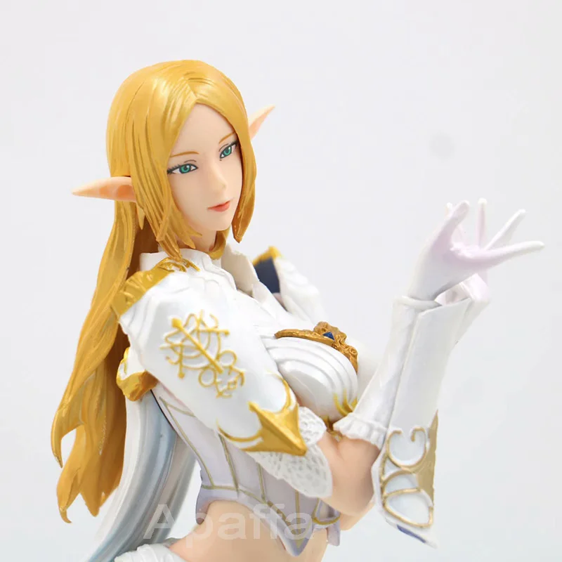 26 см аниме Рисунок Lineage неба 2 бело серые женские маг 1/7 весы Окрашенные ПВХ