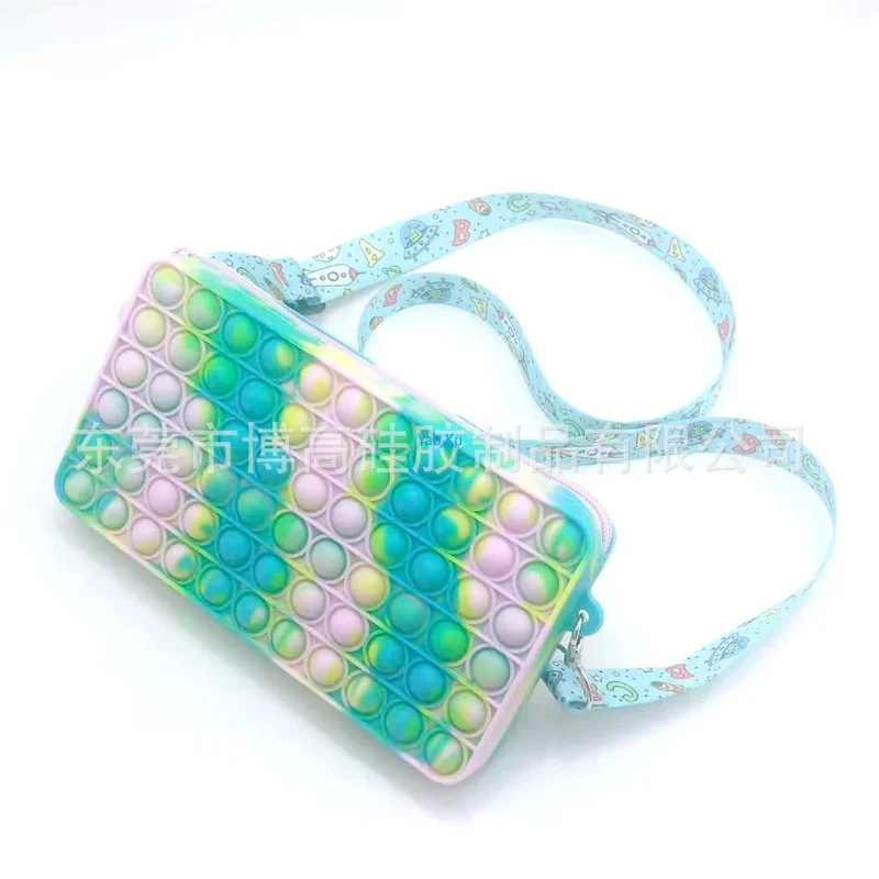 New Style Shoulder Bag Shoulder Bag Cross-shoulder Bag Silica Gel Purse Desktop Educational Decompression Toy