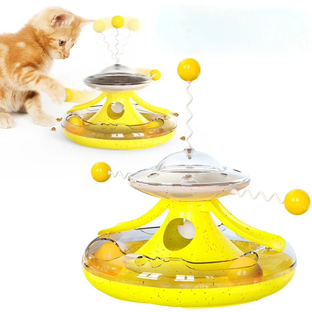

Cat Accessories Tumblers Track Rotatable Cat Turntable Leaking Food Toy Cat Baseball Pet Supplies Juguetes Para Gatos