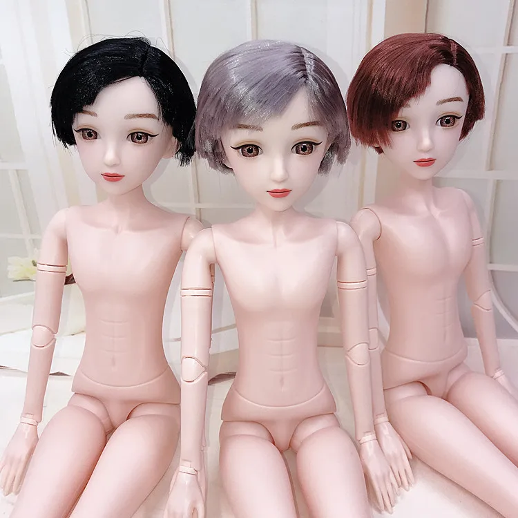 60cm Men BJD Dolls 22 Movable Joints Large 1/3 Boyfriend Doll Toy 3D Eyes Makeup Male Naked Nude Boy Prince Doll