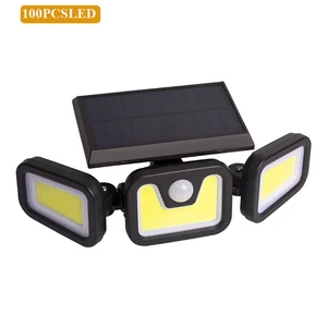 74 шт., Уличный настенный светильник на солнечных батареях с тремя вращающимися головками