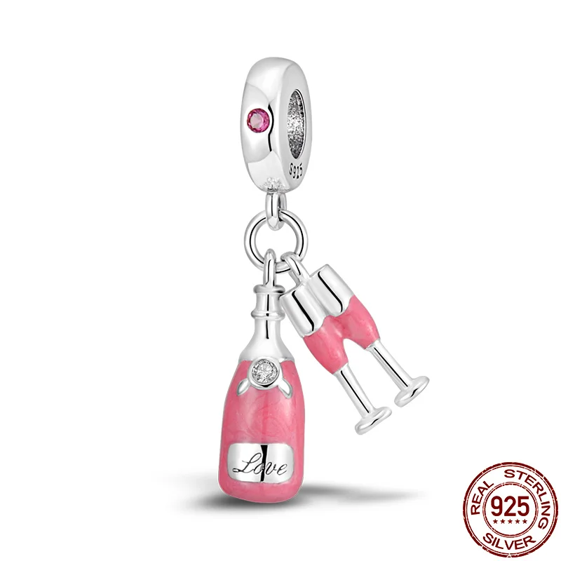 

100%Prata Esterlina 925 Pendants and Beads for Pandora Bracelets and Pulseira Fashion Women Jewelry