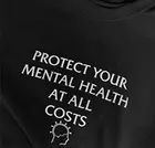 Женская футболка из 100% хлопка, с надписью защити свое умственное здоровье
