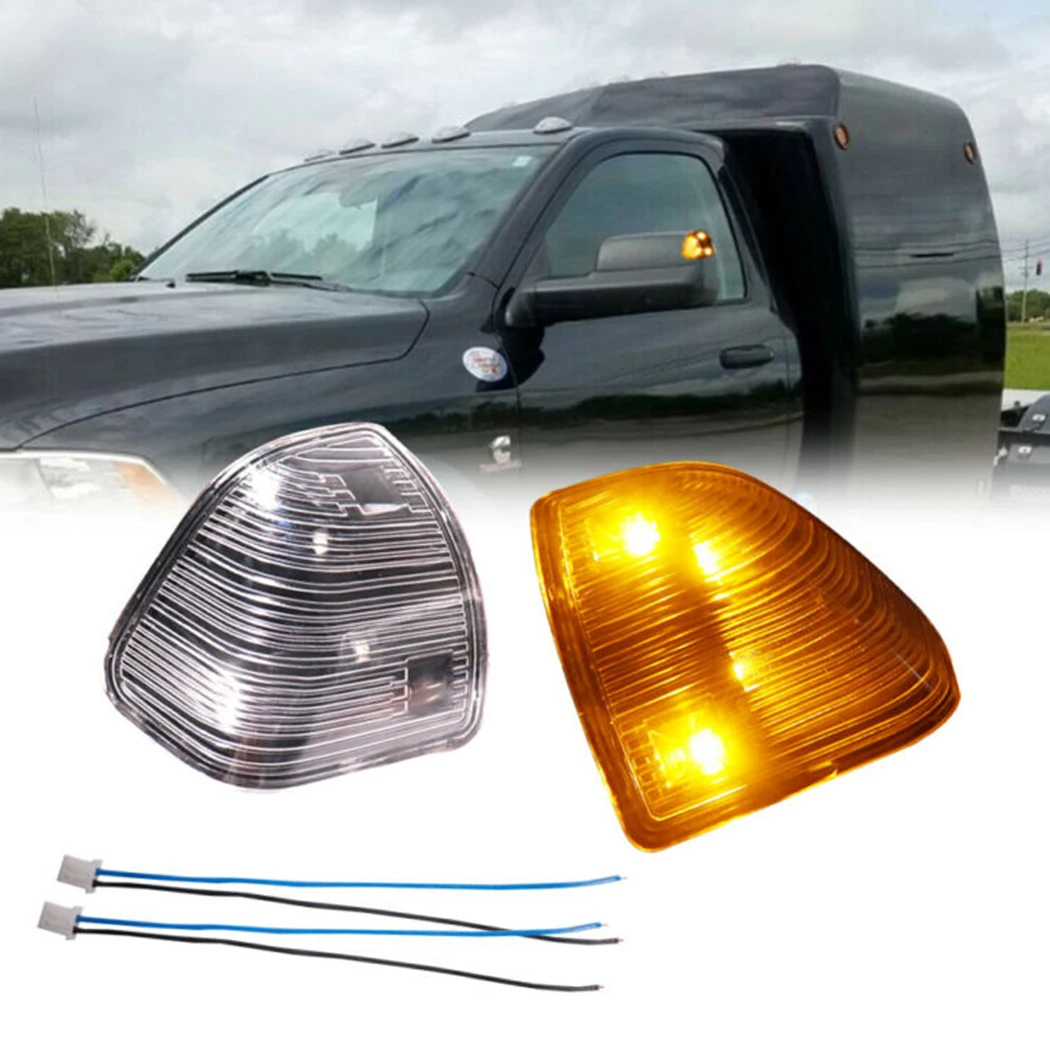 

LED Side Mirror Signal Lights Lamps Accessories Replacement Amber Yellow