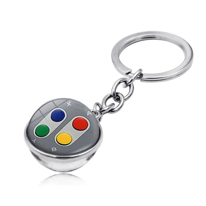 Игровой контроллер с узором двухсторонний стеклянный шар брелок подвеска Модная