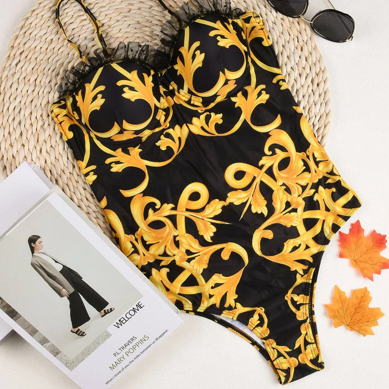

Steel Bracket Sexy Bikini Swimwear Women 2021 Swimsuit for Lace One-Piece Bathing Suit Female Style Women's Summer Woman Bikinis
