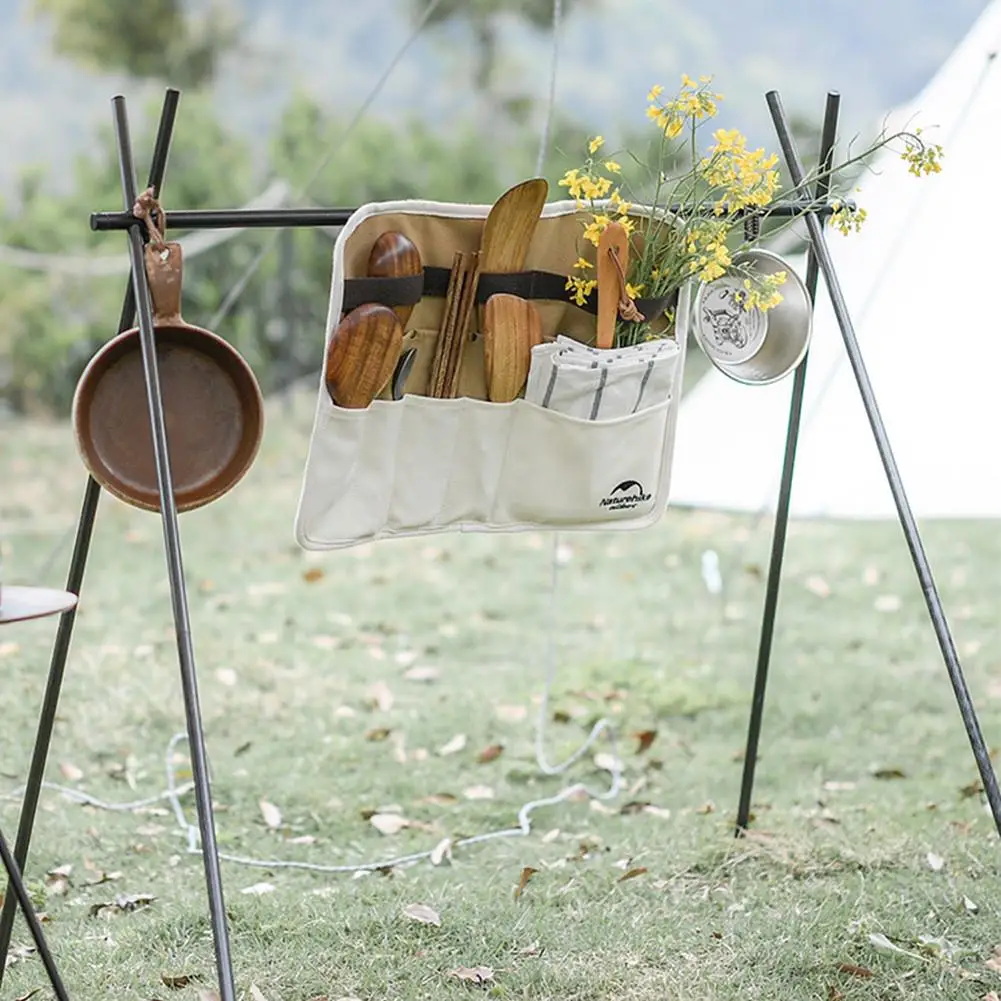 Портативная сумка для хранения столовой посуды пикника палочки соломенный нож и