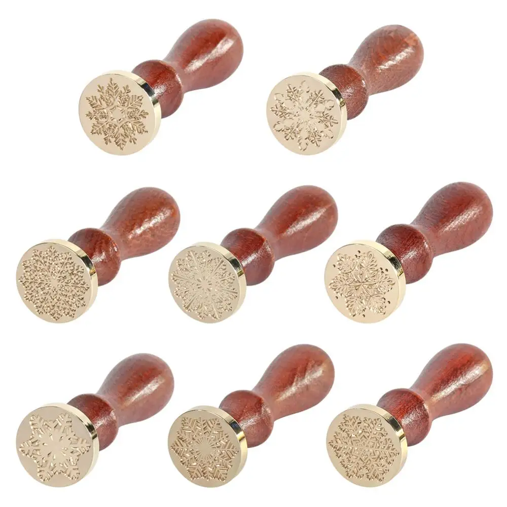 Ретро латунный ручной работы Воск запечатывания штамповки снежинка картины