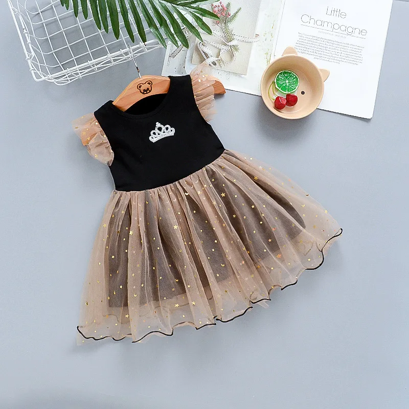 New Summer Kids Girls Clothes Set Fruit Parrten Short T-shirt +Bow Ball Gown Dress 2pcs Clothing Sets | Детская одежда и обувь