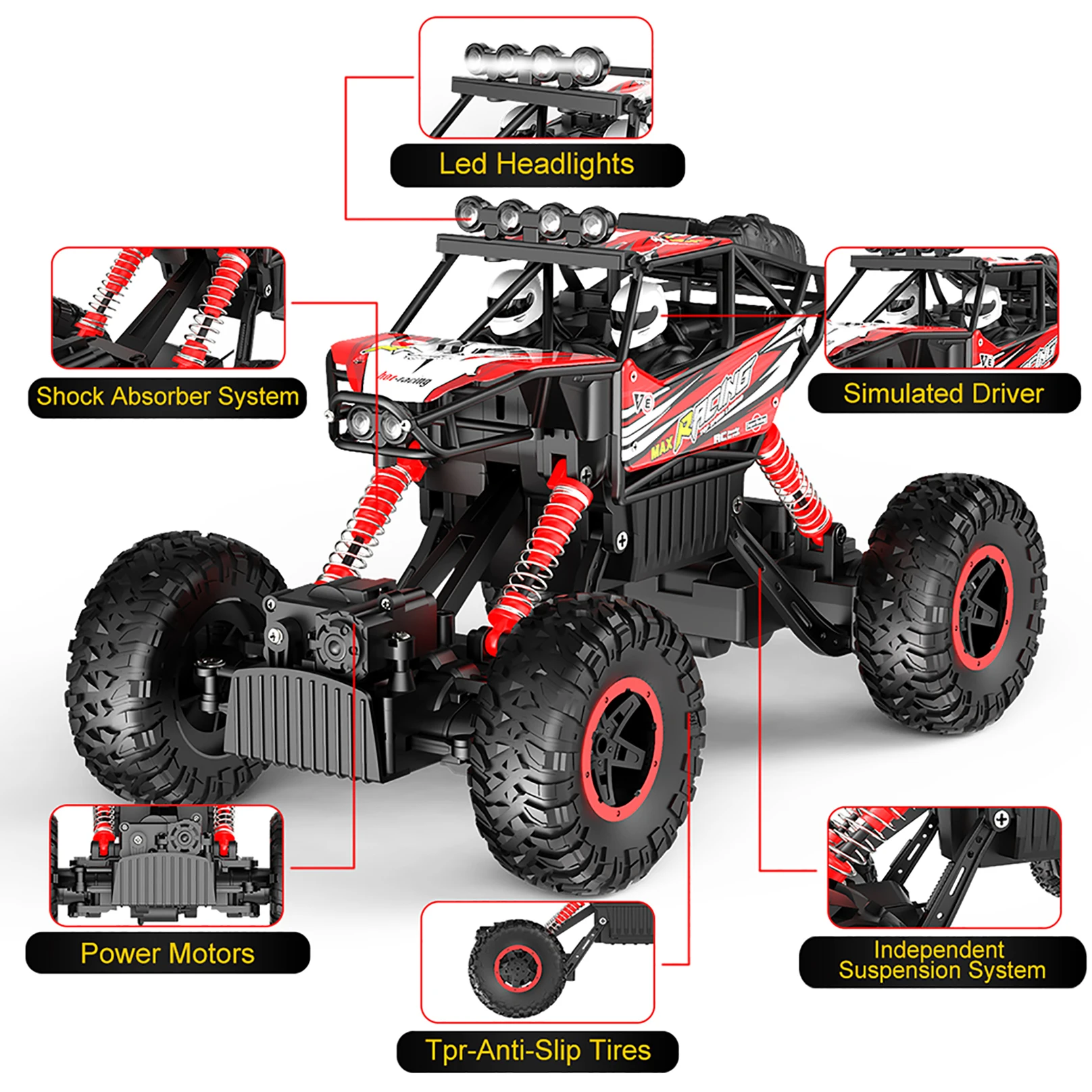 

1:12 4WD RC Car Updated Version 2.4G Radio Control RC Car Toys Buggy 2021 High speed Trucks Off-Road Trucks Toys for Children