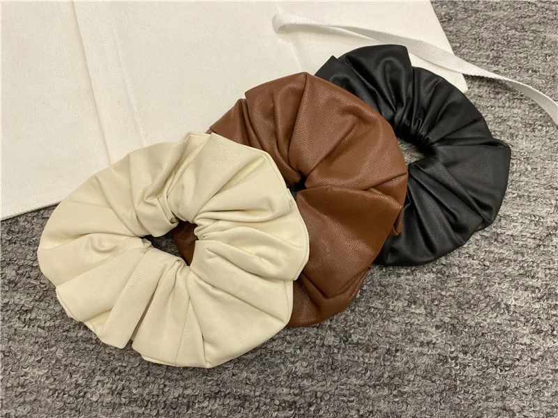 Женская резинка для волос из искусственной кожи новинка 2021 модная эластичная