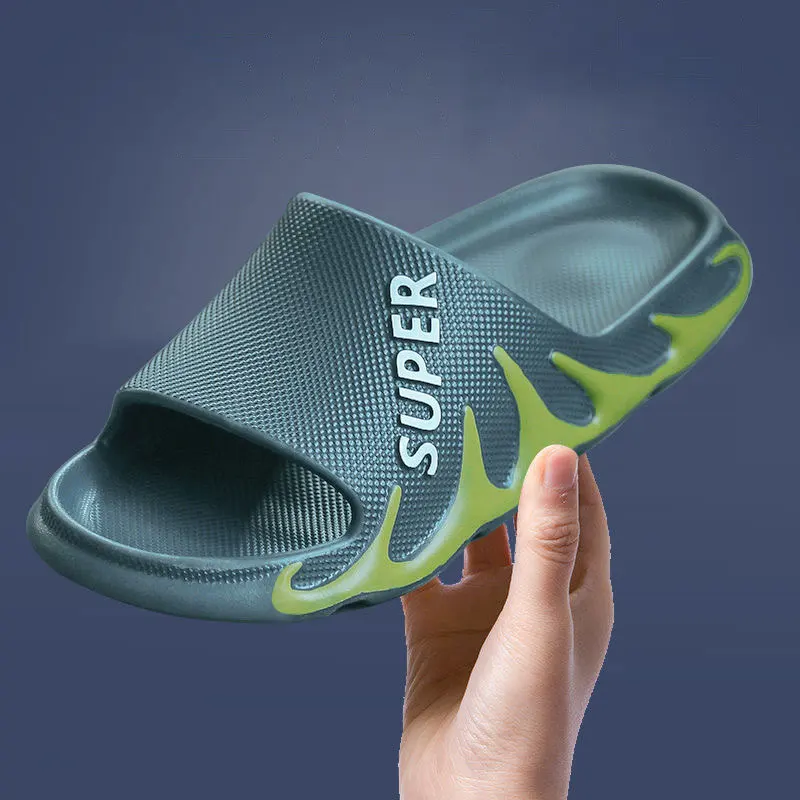 Шлепанцы Mo Dou для мужчин и женщин мягкие сланцы из ЭВА душа пляжа летняя модная