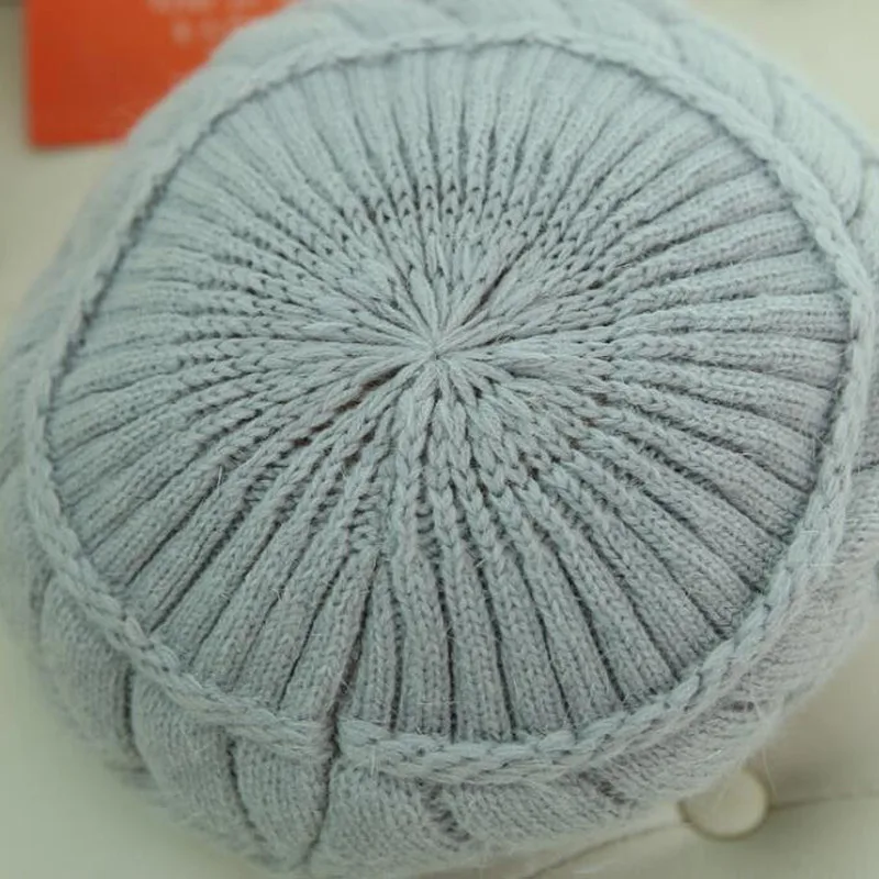 Утолщенная вязаная шапка женские зимние шапки Женская Шапка бини лыжная шапочка