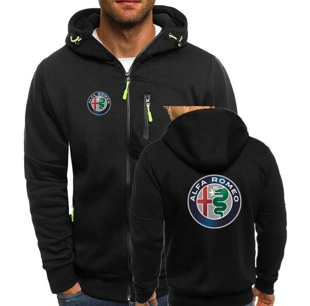 Осенняя брендовая мужская одежда Alfa Romeo толстовка с принтом Тонкая куртка на