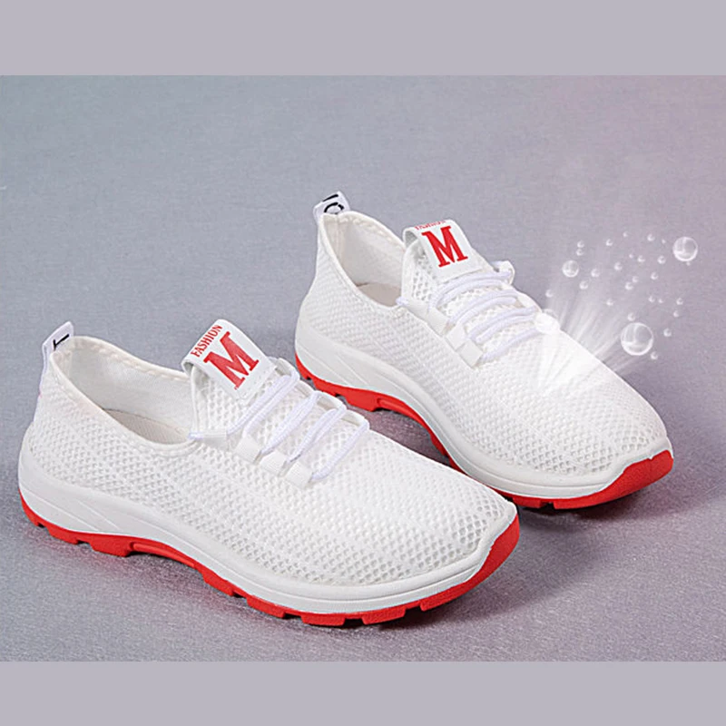 

Trend Portable Wearproof Casual Shoes 2021 New Fashion Women Flat Shoes Breathable Leisure Laides Nonslip Sneakers Wholesale