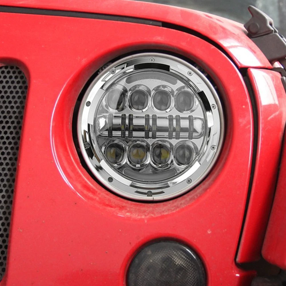 Передние фары для Jeep Wrangler JK TJ Аксессуары переднего бампера белый и желтый свет 2